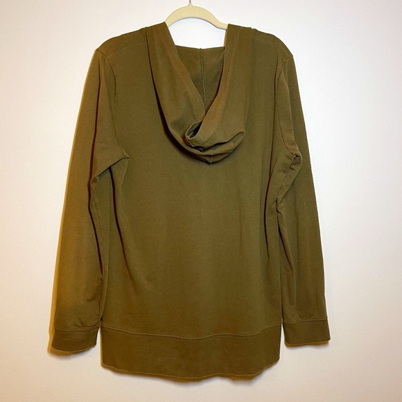 MK Michael Kors Olive Hoodie Sweatshirt Large - Picture 2 of 10